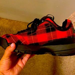 Black and red worn 2 time Filas size 8.5